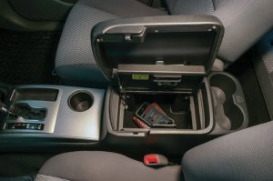 Toyota Tacoma Console Safe - Tuffy Products - W/ Keyed Lock - Black - `05-`15